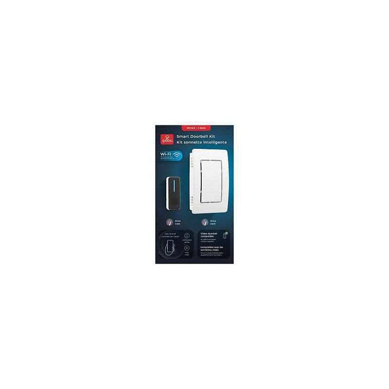 globe 18000156 Doorbell Chime, Wireless, 16 V, 85 dB, White White