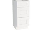 CraftMark Plymouth Shaker Read To Assemble Base with Drawer Kitchen Cabinet Designer White, Shaker