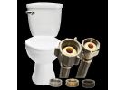 Fluidmaster Fits-All B4T12U Toilet Connector, 3/8 in Inlet, Compression Inlet, 7/8 in Outlet, Ballcock Outlet, 12 in L