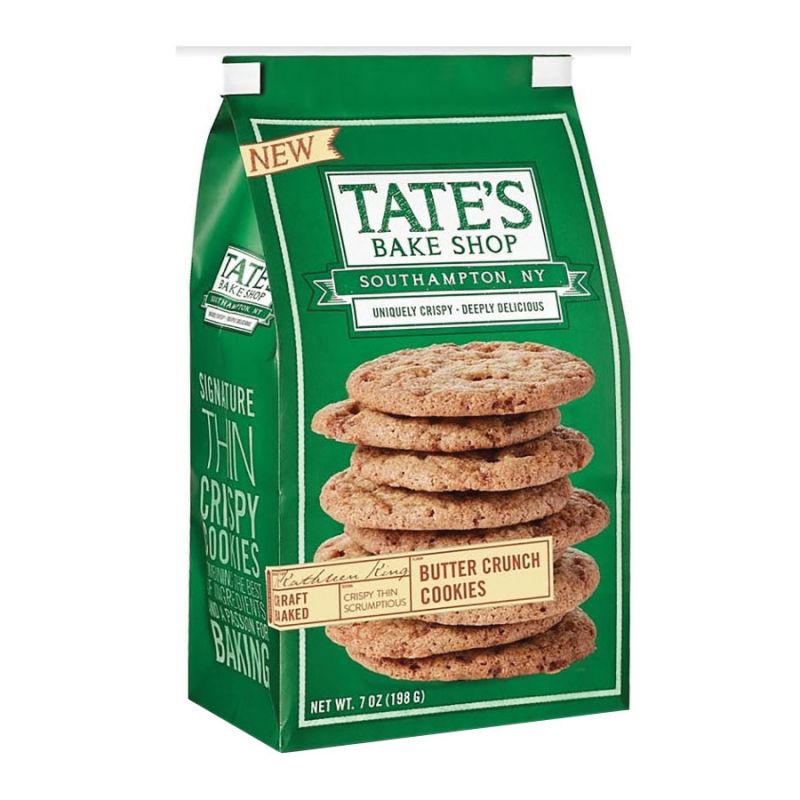 Tate&#039;s Bake Shop 1002306 Crunch Cookies, Butter Toffee, 7 oz, Bag
