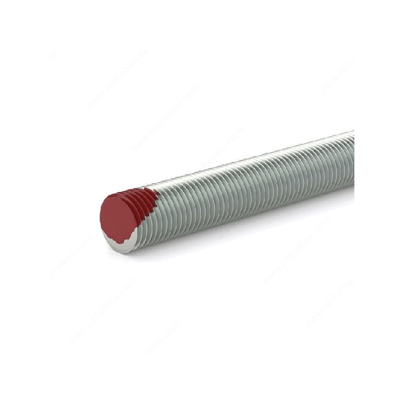Reliable TRZ51672 Threaded Rod, 5/16-18 Thread, 72 in L, A Grade, Zinc, Red, Machine Thread (Pack of 5)