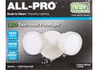 All-Pro 20W LED Dusk-To-Dawn Floodlight Fixture White
