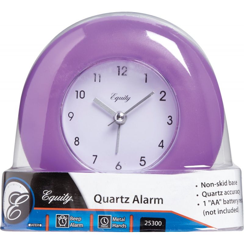 La Crosse Technology Equity Frosted Analog Battery Operated Alarm Clock