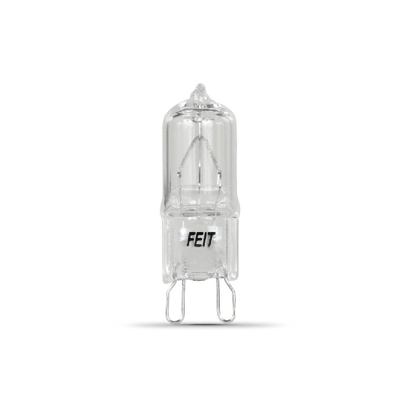 Feit Electric BPQ40/G9/CAN Halogen Bulb, 40 W, G9 Lamp Base, JCD T3 Lamp, 3000 K Color Temp, 2000 hr Average Life