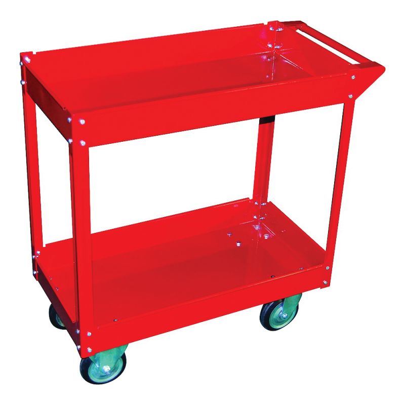 ProSource TC4102 Service Cart, 33-1/4 in OAW, 32-1/4 in OAH, 16-1/8 in OAD, Red Red