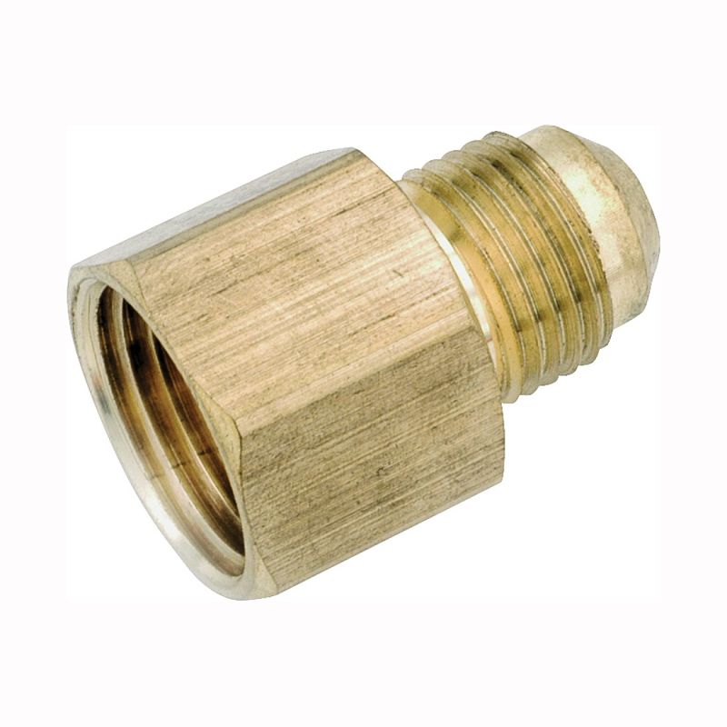 Anderson Metals 754046-0612 Tube Coupling, 3/8 x 3/4 in, Flare x FNPT, Brass