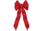 Holiday Trims 7-Loop Red Velvet Wire Christmas Bow Red (Pack of 12)