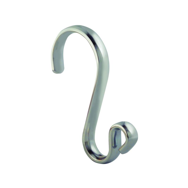 iDESIGN 55970 Shower Curtain Hook, Steel, Polished Chrome Silver