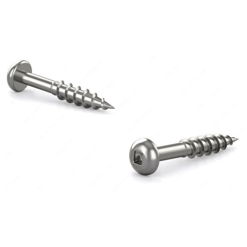 Reliable PKCSS61C1 Deck Screw, #6-12 Thread, 1-1/4 in L, Coarse Thread, Pan Head, Square Drive, Regular Point, 100 BX