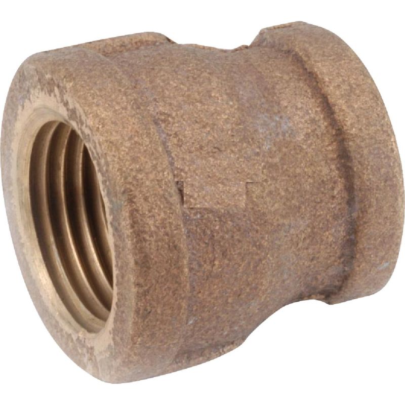 Threaded Reducing Red Brass Coupling 3/4 In. X 3/8 In.