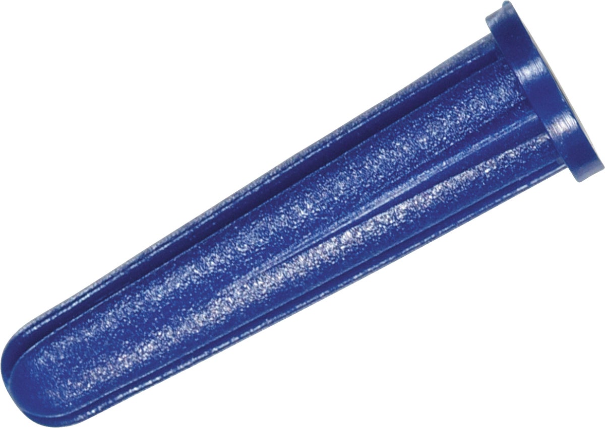 Blue Conical Plastic Anchors #8-#10-#12 x 1" With or Without #10 x 1" Screws 