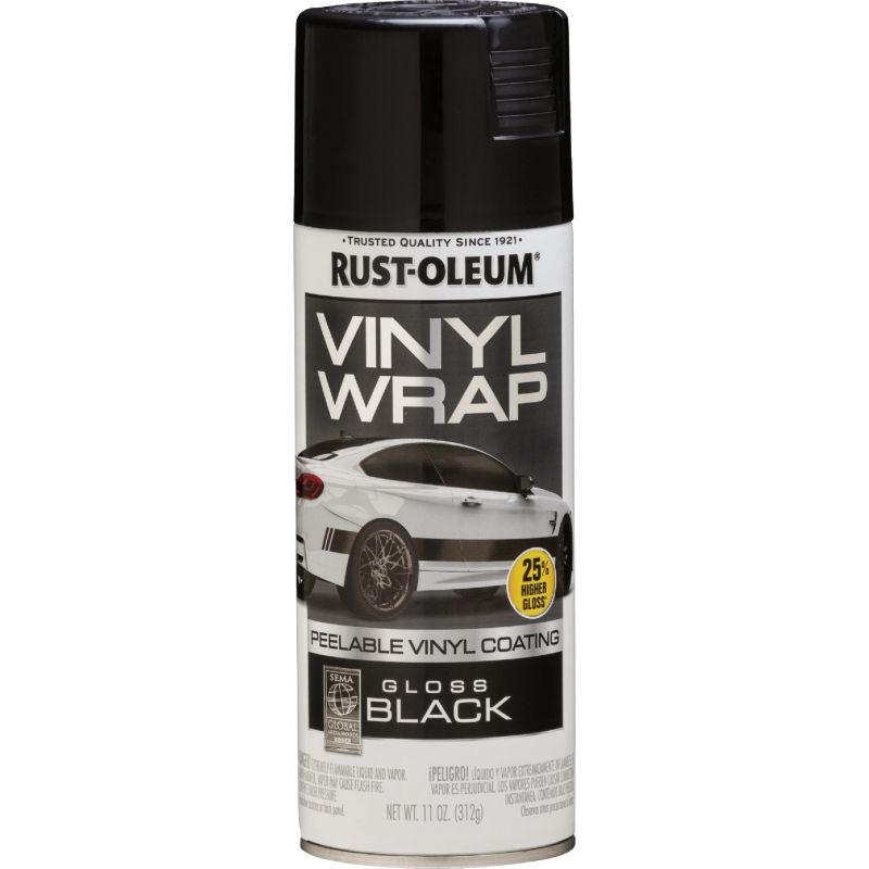Rust-Oleum Automotive Vinyl Wrap Spray Paint Black, 11 Oz.