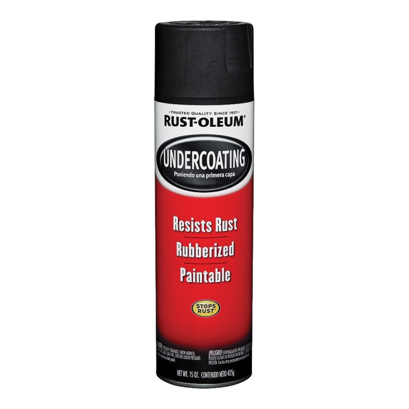 Rust-Oleum 248657 Undercoating Spray Paint, Black, 15 oz, Can Black