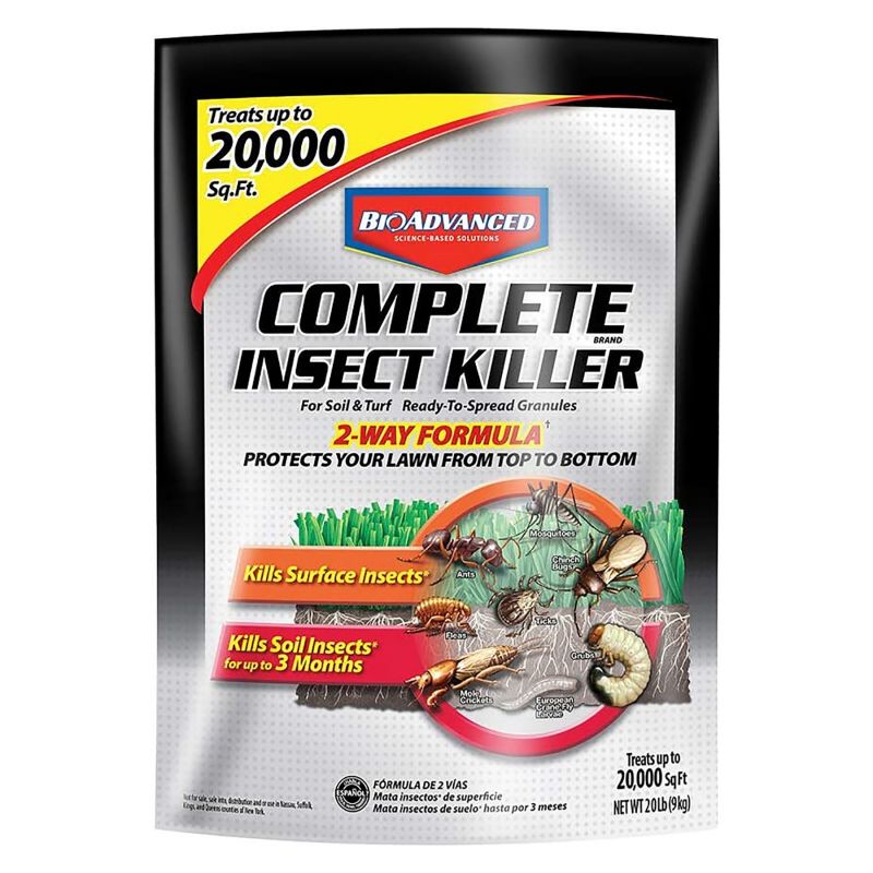 BioAdvanced 700289T Insect Killer, Granular, Sprinkle Application, 20 lb Bag Light Brown