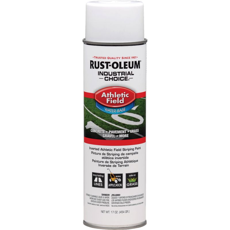 Rust-Oleum Industrial Choice Athletic Field Inverted Striping Paint 17 Oz., Field Striping White
