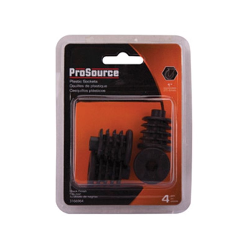 ProSource FE-S807-PS Furniture Socket, Plastic, Black Black