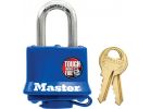 Master Lock Blue Covered Laminated Steel Pin Tumbler Padlock
