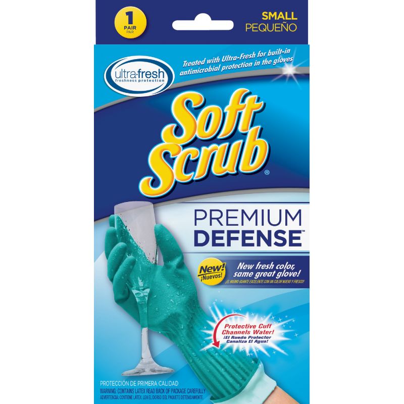 Soft Scrub Premium Defense Rubber Glove S, Blue