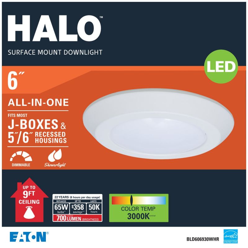 Halo Flush Mount Recessed Light Fixture White