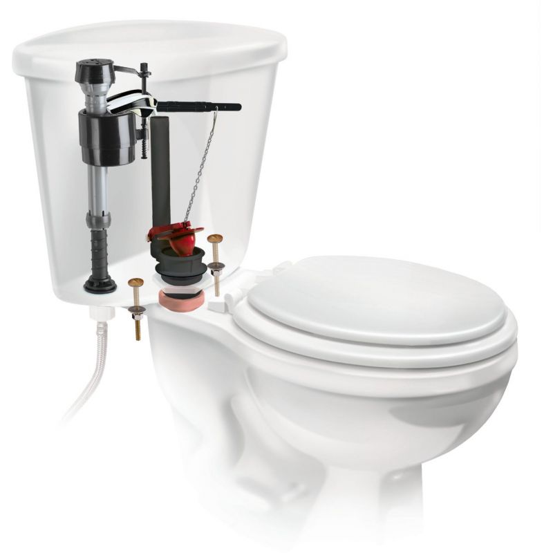 Fluidmaster Ballcock Universal Complete Repair Kit 9&quot; To 14&quot;, 2&quot; Flush Valve Toilets