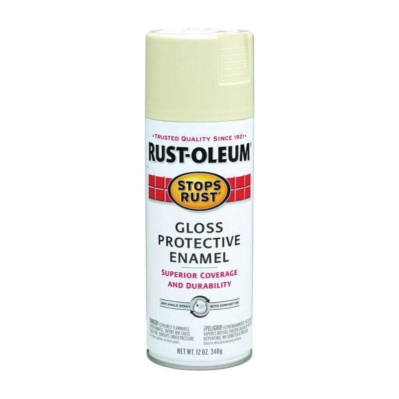 Rust-Oleum 7770830 Rust Preventative Spray Paint, Gloss, Almond, 12 oz, Can Almond