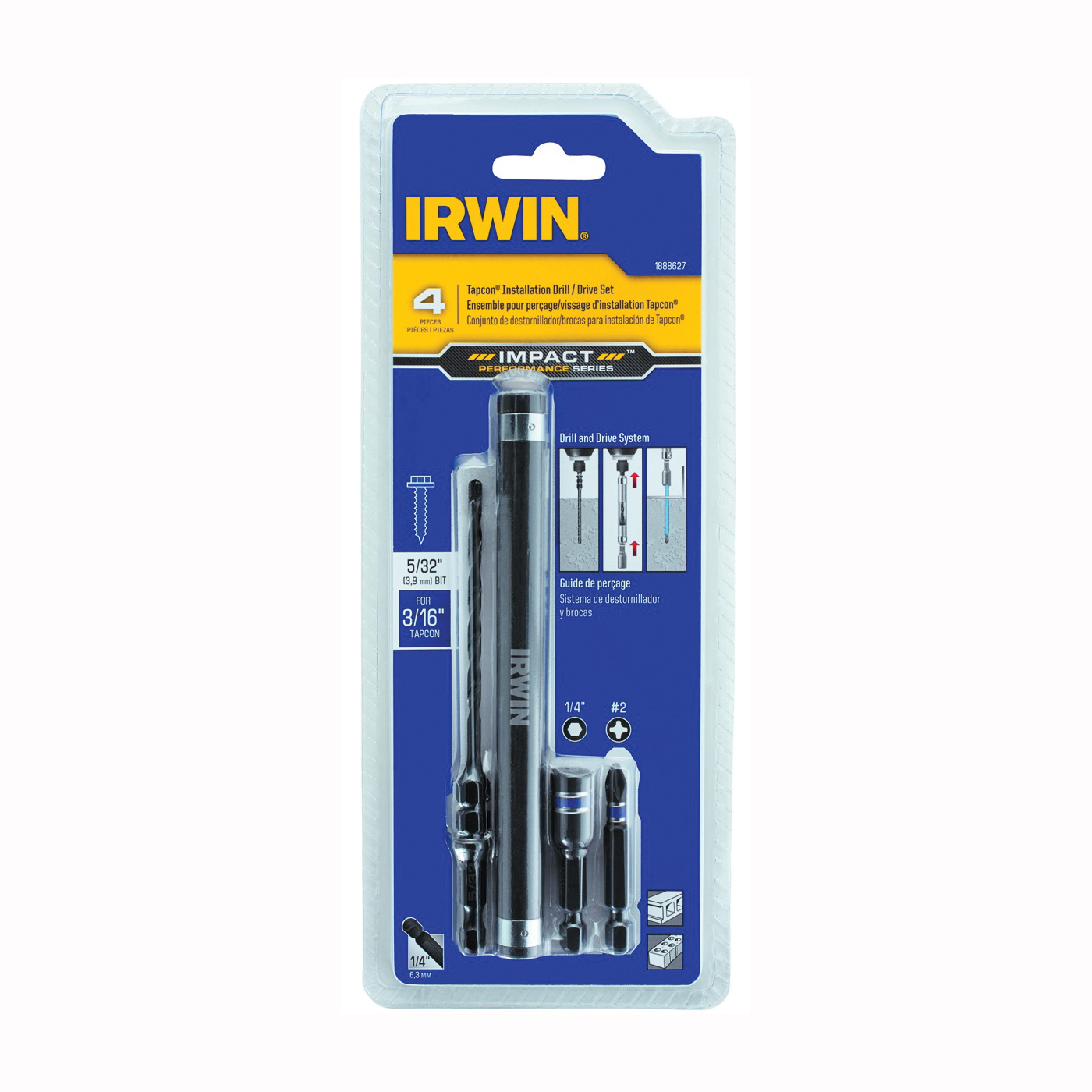 Buy IRWIN 1888628 Drill/Drive Set, 4-Piece, Black Oxide