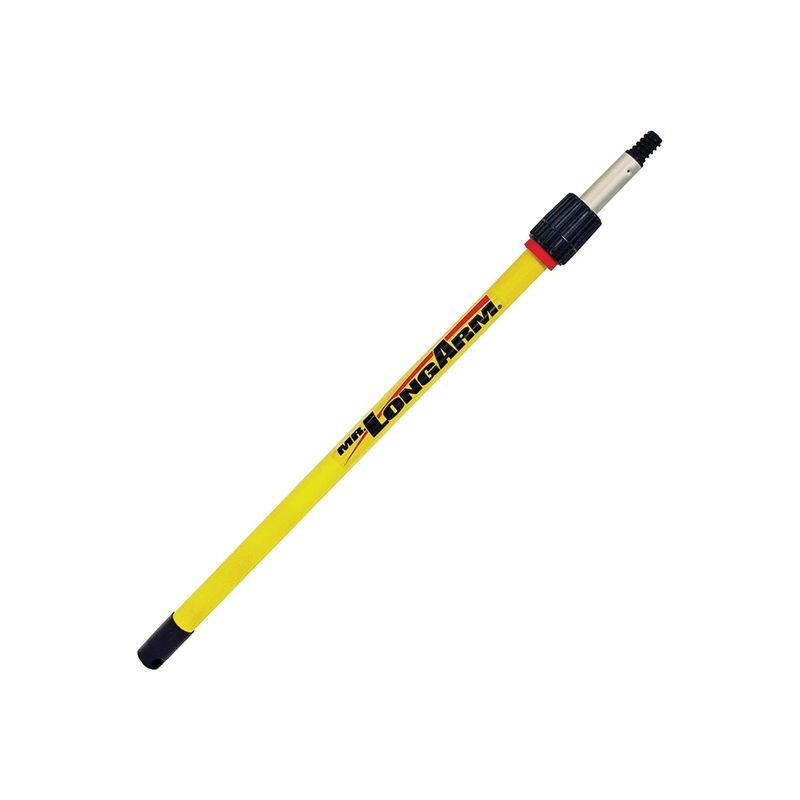Mr. LongArm Pro-Pole 3208 Extension Pole, 1-1/16 in Dia, 4.2 to 7.8 ft L, Aluminum, Fiberglass Handle