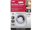 Prime Indoor 24-Hour Mechanical Timer White, 15A