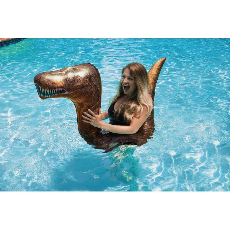 PoolCandy T-Rex Noodle Pool Float Brown