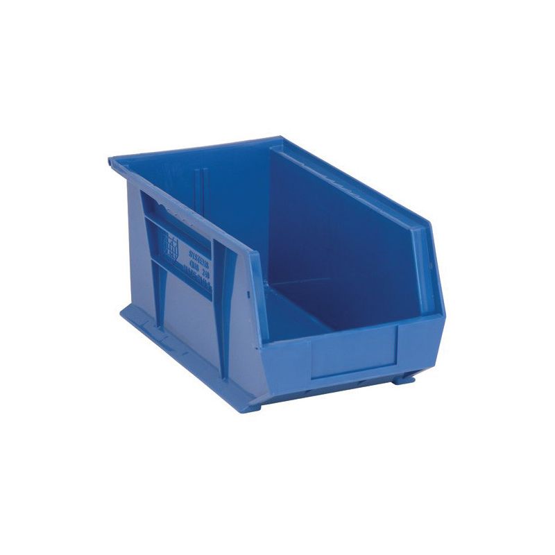 Quantum Storage Systems QUS220 Series RQUS240BL-UPC Large Ultra Stack and Hang Storage Bin, 60 lb, 14-3/4 in L, 7 in H 60 Lb, Blue