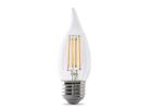Feit Electric BPEFC60/927CA/FIL LED Bulb, Decorative, Flame Tip Lamp, 60 W Equivalent, E26 Lamp Base, Dimmable, Clear