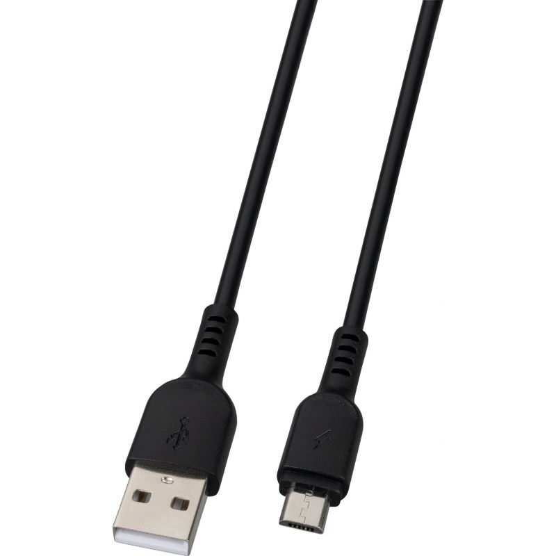 Blue Jet Micro USB-B to Type-A USB Charging &amp; Sync Cable Black