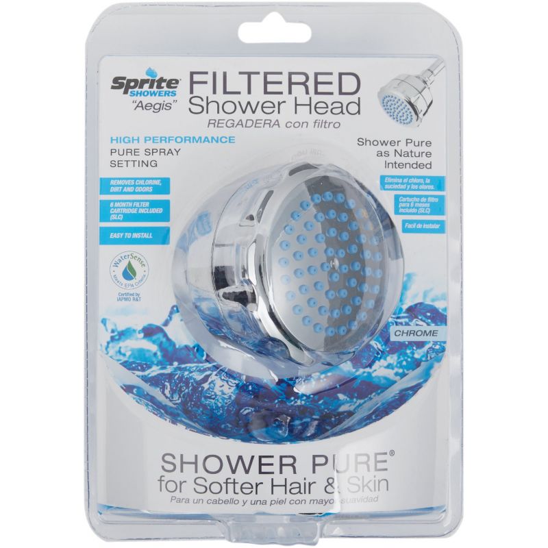 Sprite Aegis 1-Spray Filtered Fixed Showerhead
