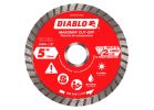 Diablo DMADT0500 Cut-Off Disc, 5 in Dia, 7/8, 5/8 in Arbor, Diamond Cutting Edge, Turbo Rim