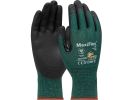 Boss MaxiFlex Cut 34-8743T/L Seamless Knit Coated Gloves, L, Reinforced Thumb, Knit Wrist Cuff, Nitrile Coating L, Green