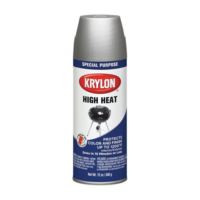 Krylon K01407777 Metallic Spray Paint, Metallic, Aluminum, 12 oz, Can Aluminum