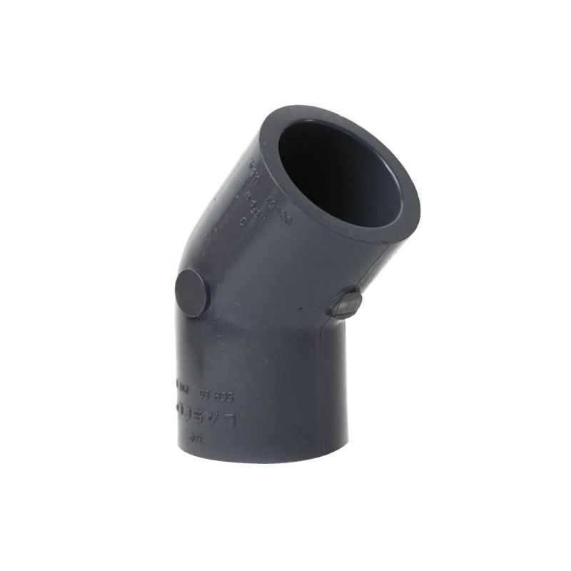 Thrifco Plumbing 8214024 Pipe Elbow, 3/4 in, Slip Joint, 45 deg Angle, PVC, SCH 80 Schedule