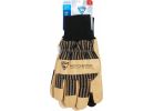 West Chester Protective Gear Pigskin Leather Winter Glove With Knit Wrist L, Black &amp; Tan