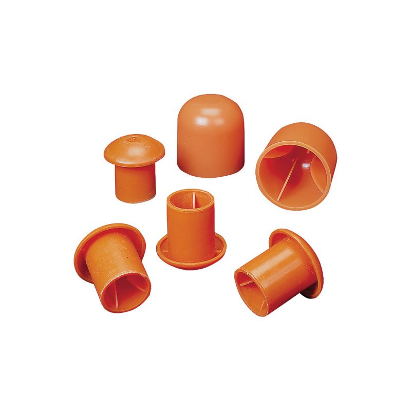 Mutual Industries 14640-2 Rebar Cap, 2 in Dia Rebar, Orange Orange (Pack of 100)