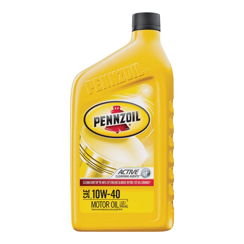 Pennzoil 550035160/3653 Motor Oil, 10W-40, 1 qt Bottle Amber