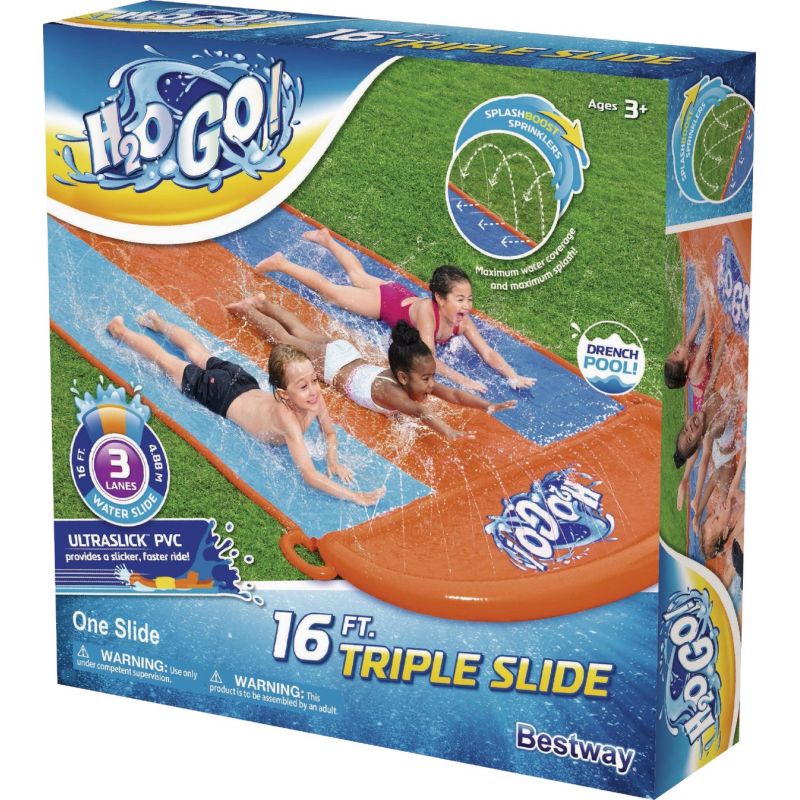 H20GO! Triple Water Slide 2-People