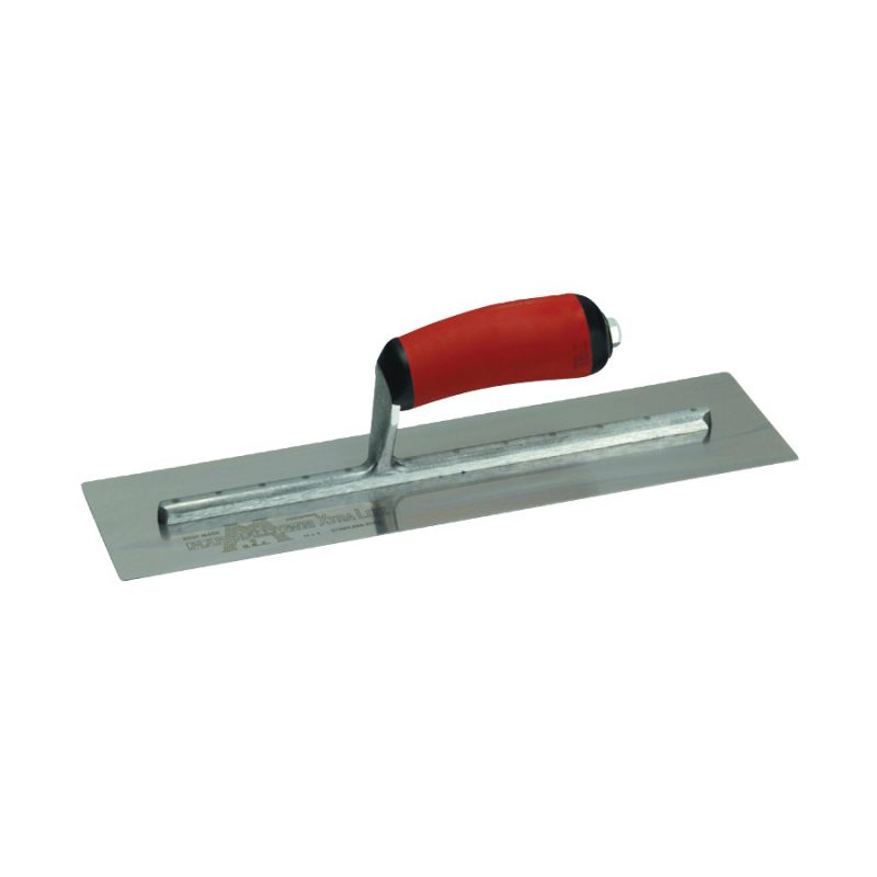 Marshalltown MXS64D Finishing Trowel, 14 in L Blade, 4 in W Blade, Spring Steel Blade, Square End, Curved Handle 14 In