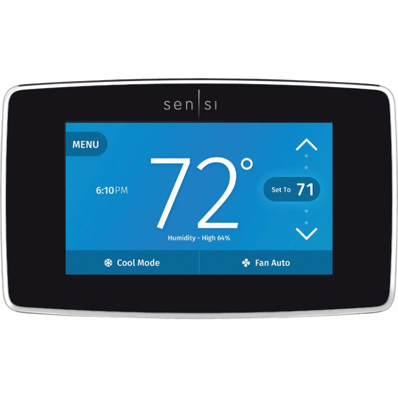 Emerson Sensi Touch WiFi Programmable Digital Thermostat Black