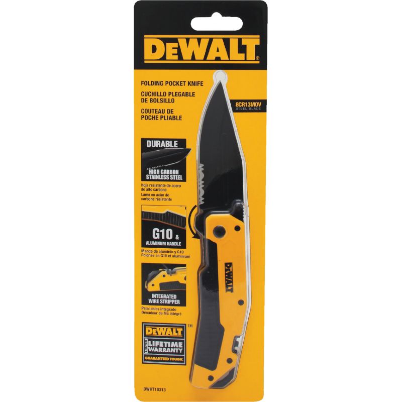 DeWalt Premium Folding Pocket Knife Yellow/Black