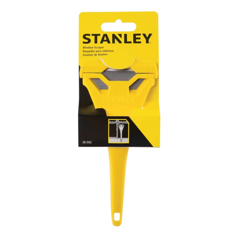 Stanley 28-593 Window Scraper, 3/4 in L Blade, 2-7/16 in W Blade, Steel Blade, Plastic Handle 3/4 In