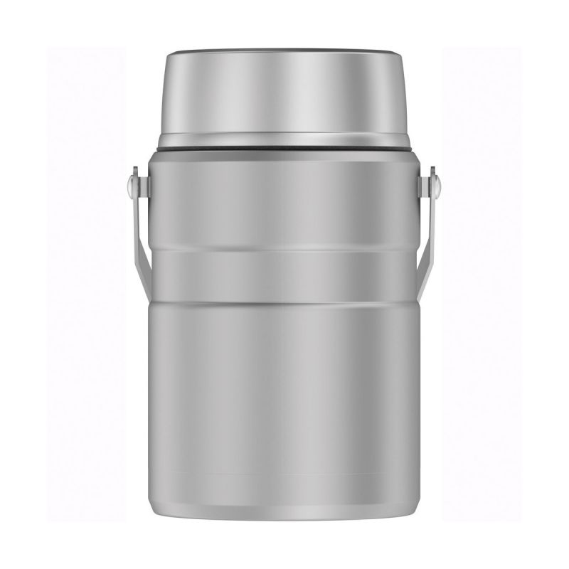 Thermos 47 oz Stainless King Big Boss Food Jar w/ 2 Inner Containers-Matte  Steel