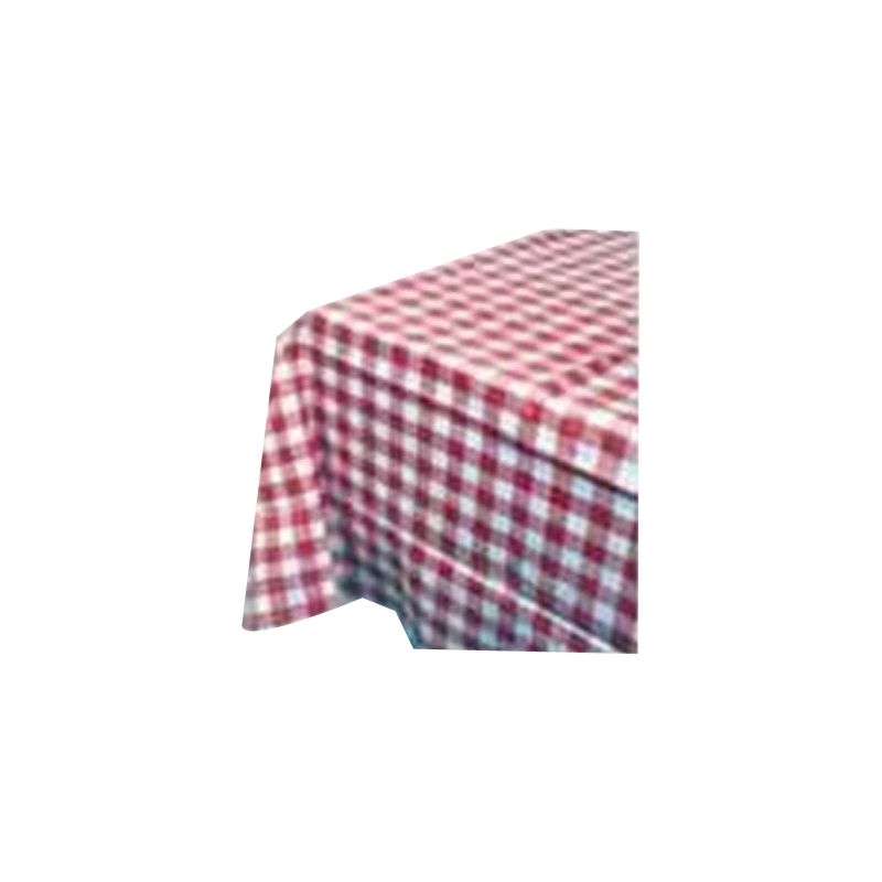 World Famous 459 Table Cloth, 72 in L, 54 in W, Vinyl, Red/White Red/White