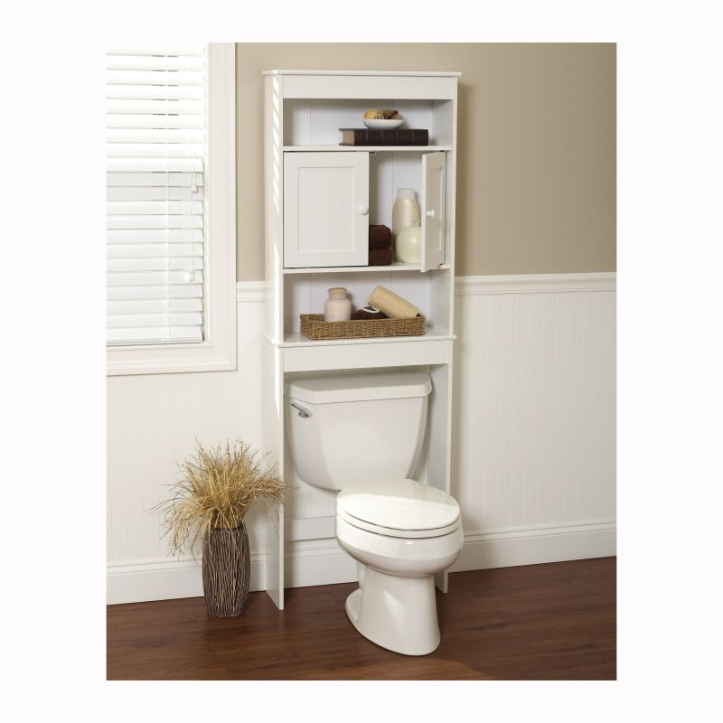 Zenna Home Cottage 9119W Bathroom Spacesaver, 3-Shelf, Wood White