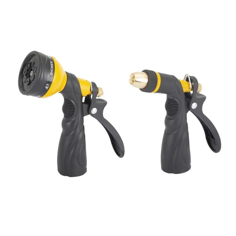 Landscapers Select 2-Pc Spray Nozzle Set, Female, Zinc Alloy, Aluminum, Copper, TPR, Nylon, Black/Yellow Black/Yellow