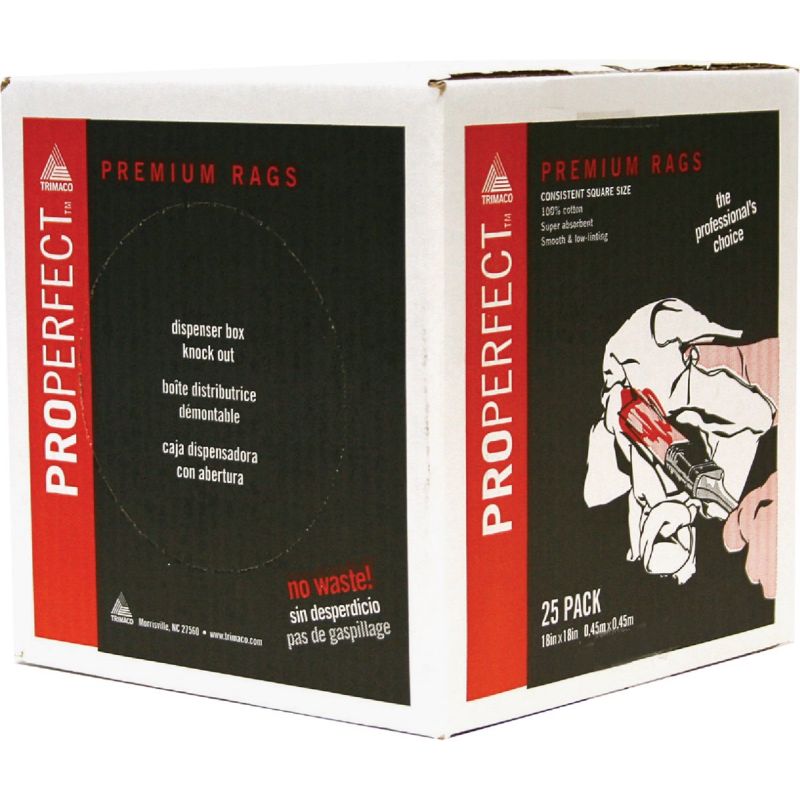 Trimaco ProPerfect Premium Rags Various, White